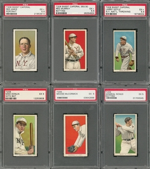 1909-11 T206 White Border PSA EX+ 5.5 and PSA EX 5 Collection (6 Different)